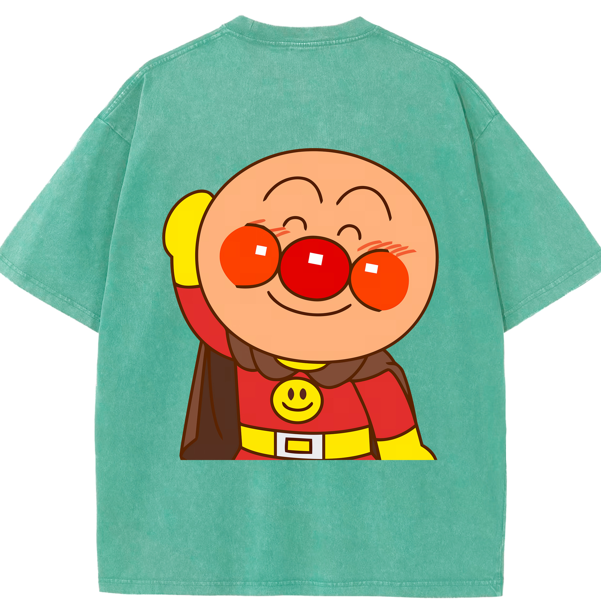 （画像用） アンパンマン Anpanman 綿100% ヴィンテージ風 半袖Tシャツ（背面プリント）